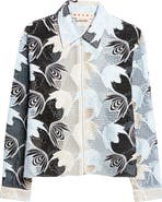 Marni Floral Embroidered Cotton Blend Shirt