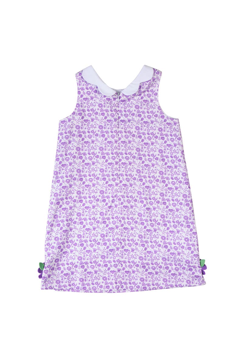 Florence Eiseman Printed Pique Dress with Flowers, Alternate, color, Lavender/White