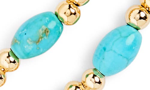 Panacea Set Of 3 Beaded Stretch Bracelets In Turquoise