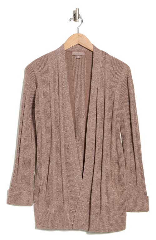 Barefoot Dreams ® Cozychic Ultra Lite® Variegated Rib Open Cardigan In Brown