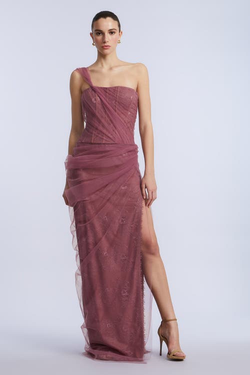 Bcbg Tulle & Lace Gown In Pink
