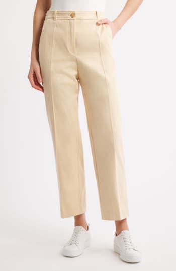 Hugo Boss Boss Tecarino Slim Fit Pants In Yellow