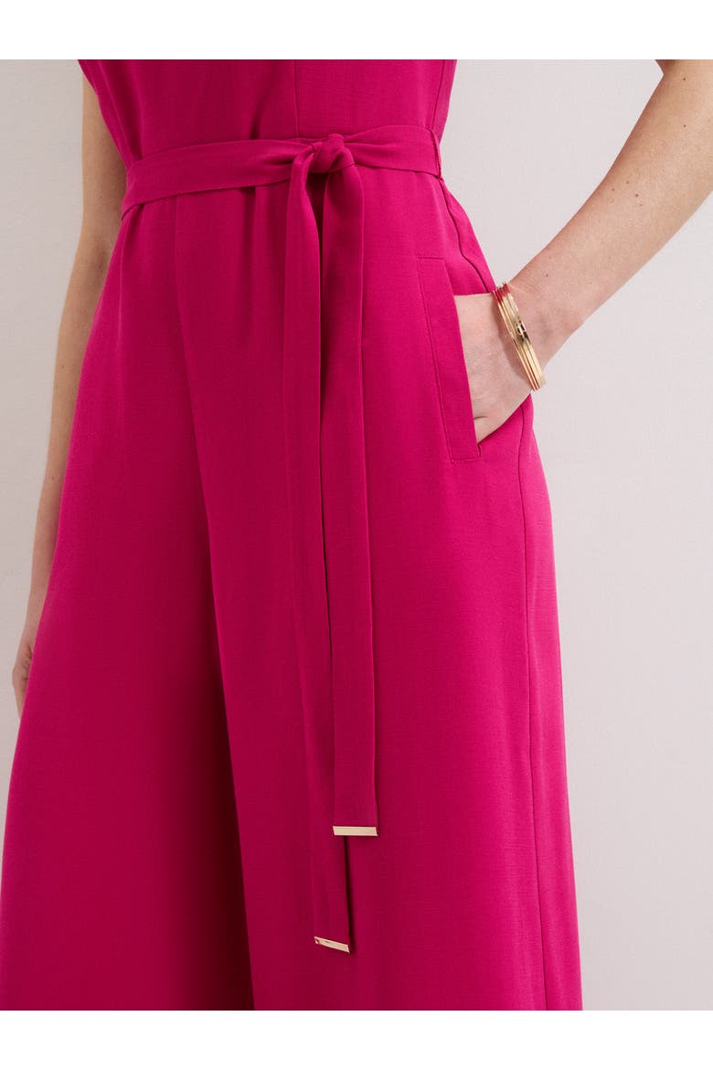 Marta Belted Jumpsuit, Alternate, color, Fuchsia