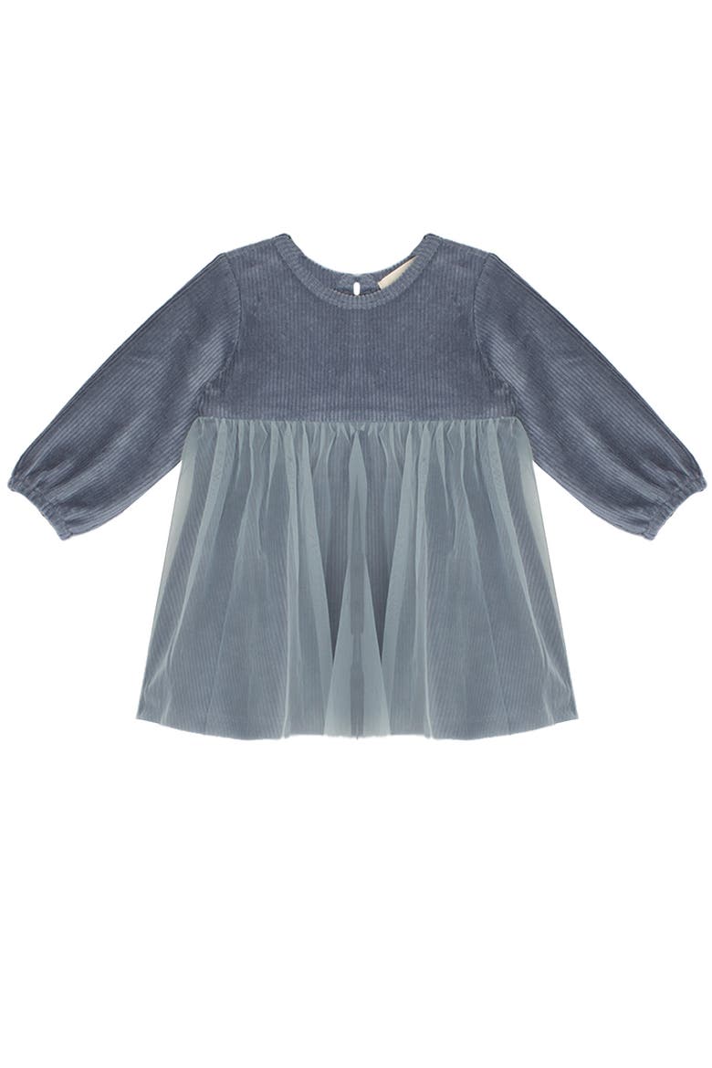 Skylar Blue Suede Dress, Alternate, color, Blue