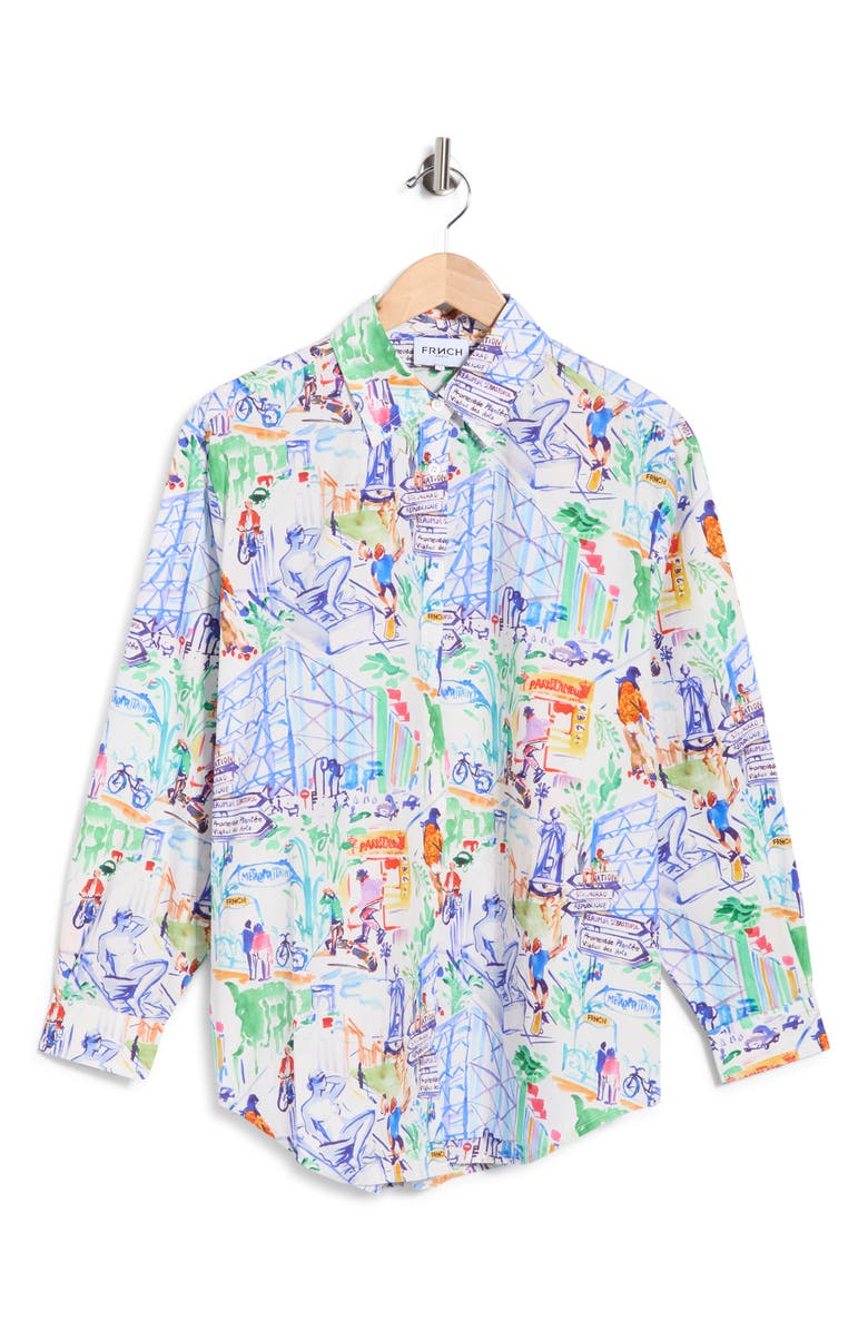 FRNCH Carla Woven Shirt, Alternate, color, French Area