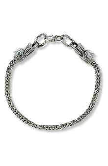 SAMUEL B. Sterling Silver Double Dragon Head Bracelet