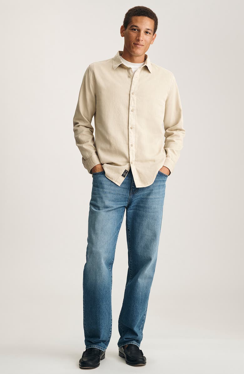 Mavi Jeans Cotton & Linen Button-Up Shirt, Alternate, color, Peyote