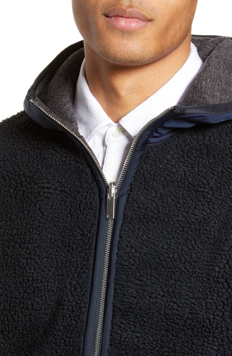 Theory Polar Fleece Reversible Zip Hoodie, Alternate, color,