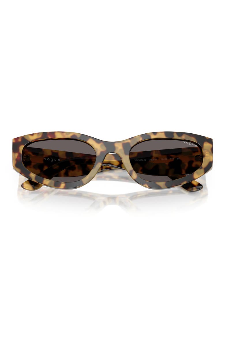 54mm Cat Eye Sunglasses, Alternate, color, YELLOW TORTOISE