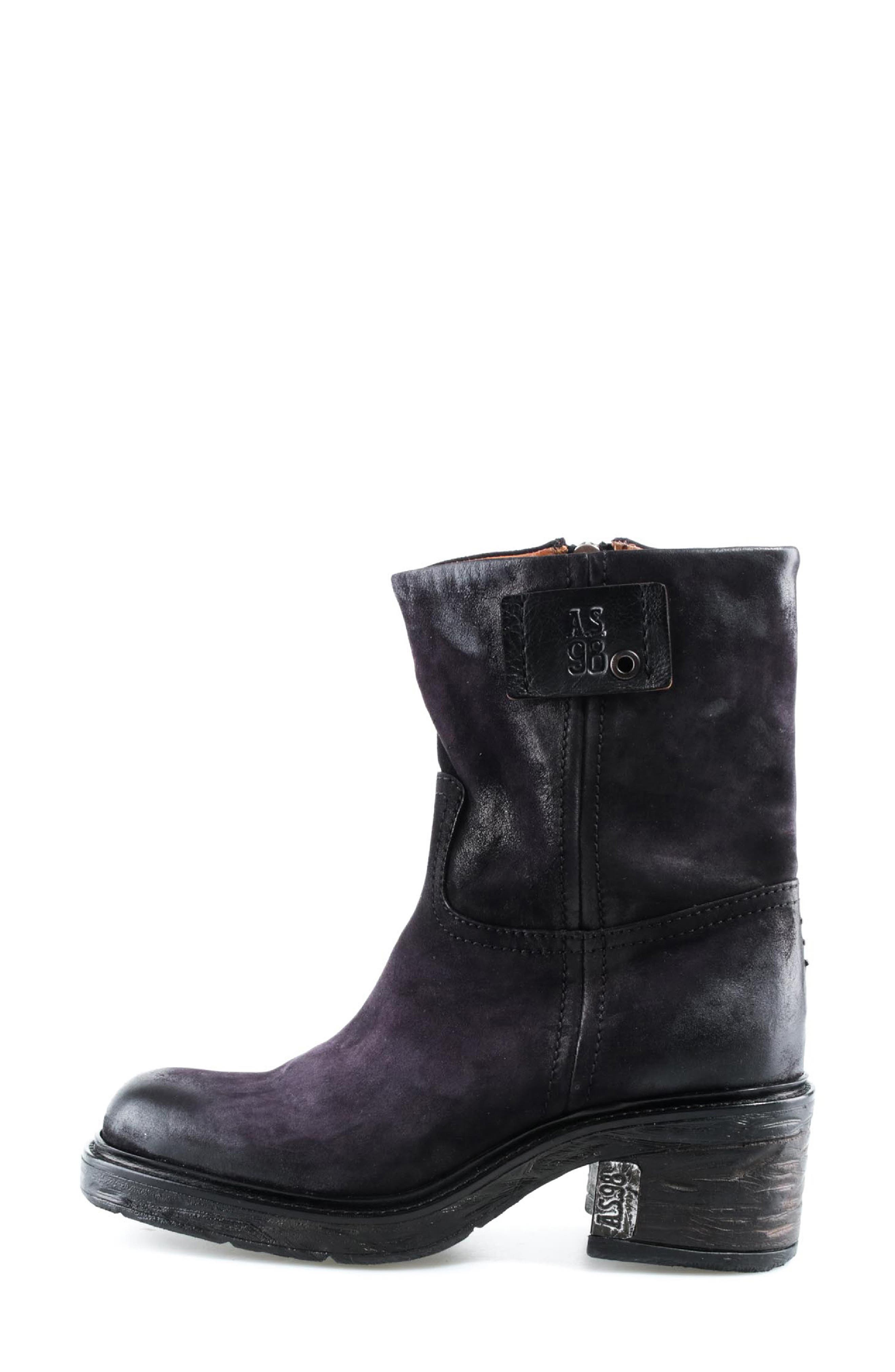 Slate Leather Bootie, Alternate, color, EGGPLANT