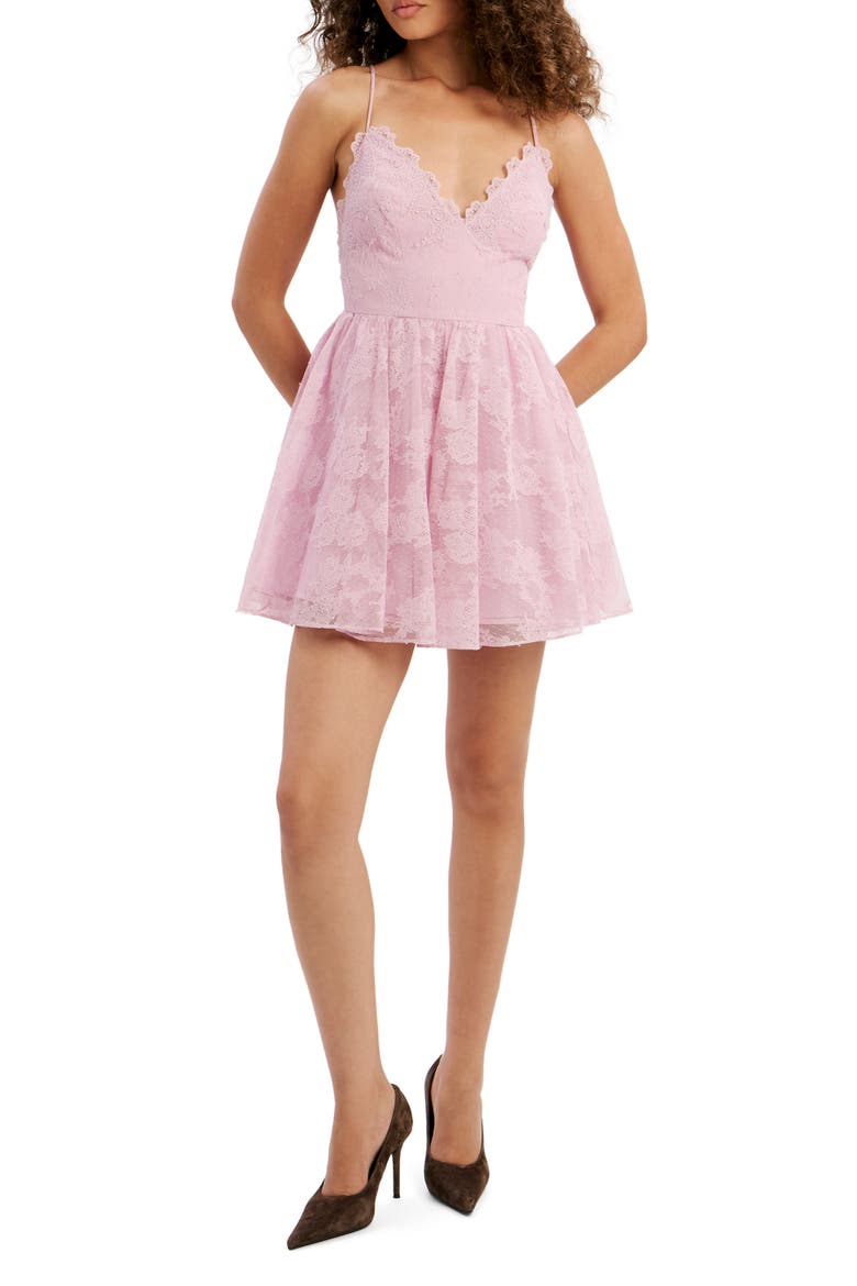 Orelia Lace Minidress, Alternate, color, LILAC