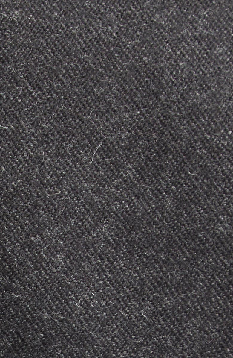 Victoria Beckham Dolman Long Sleeve Wool Twill Midi Dress, Alternate, color, Dark Grey Melange