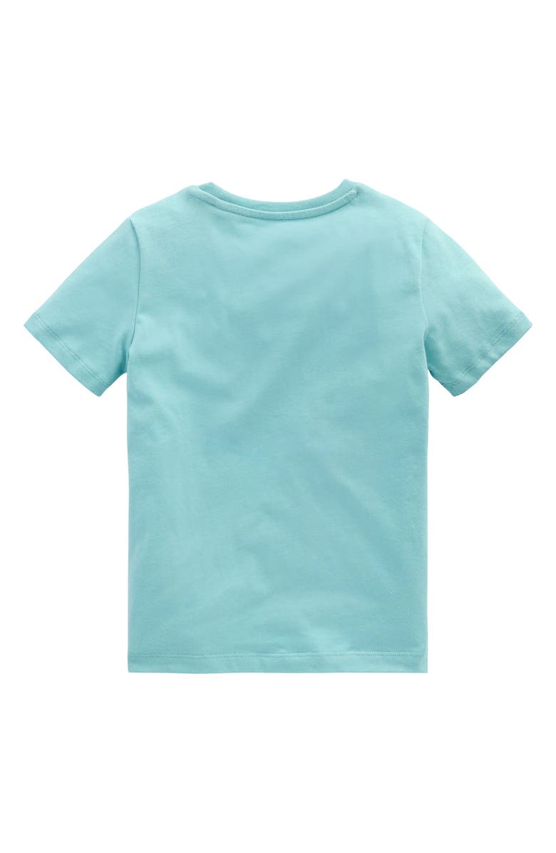 Mini Boden Kids' Jellyfish Embroidered Glow in the Dark Cotton Graphic T-Shirt, Alternate, color, Blue Jellyfish