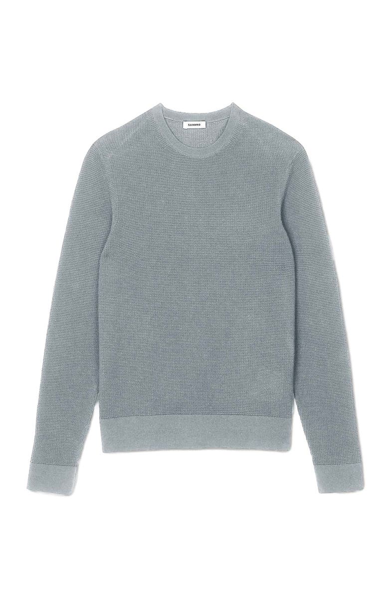 SANDRO Textured knit sweater, Alternate, color, Lime