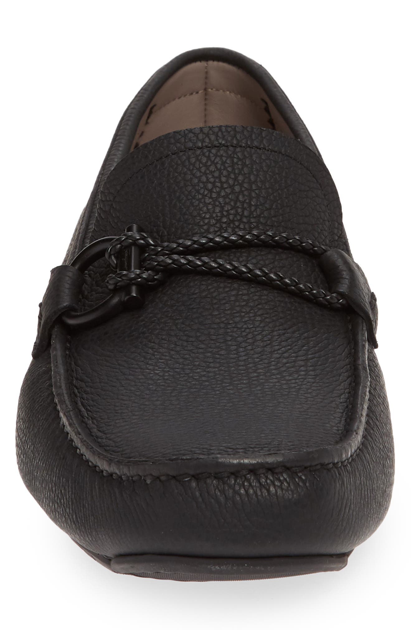 FERRAGAMO Front 4 Driving Shoe, Alternate, color, Nero
