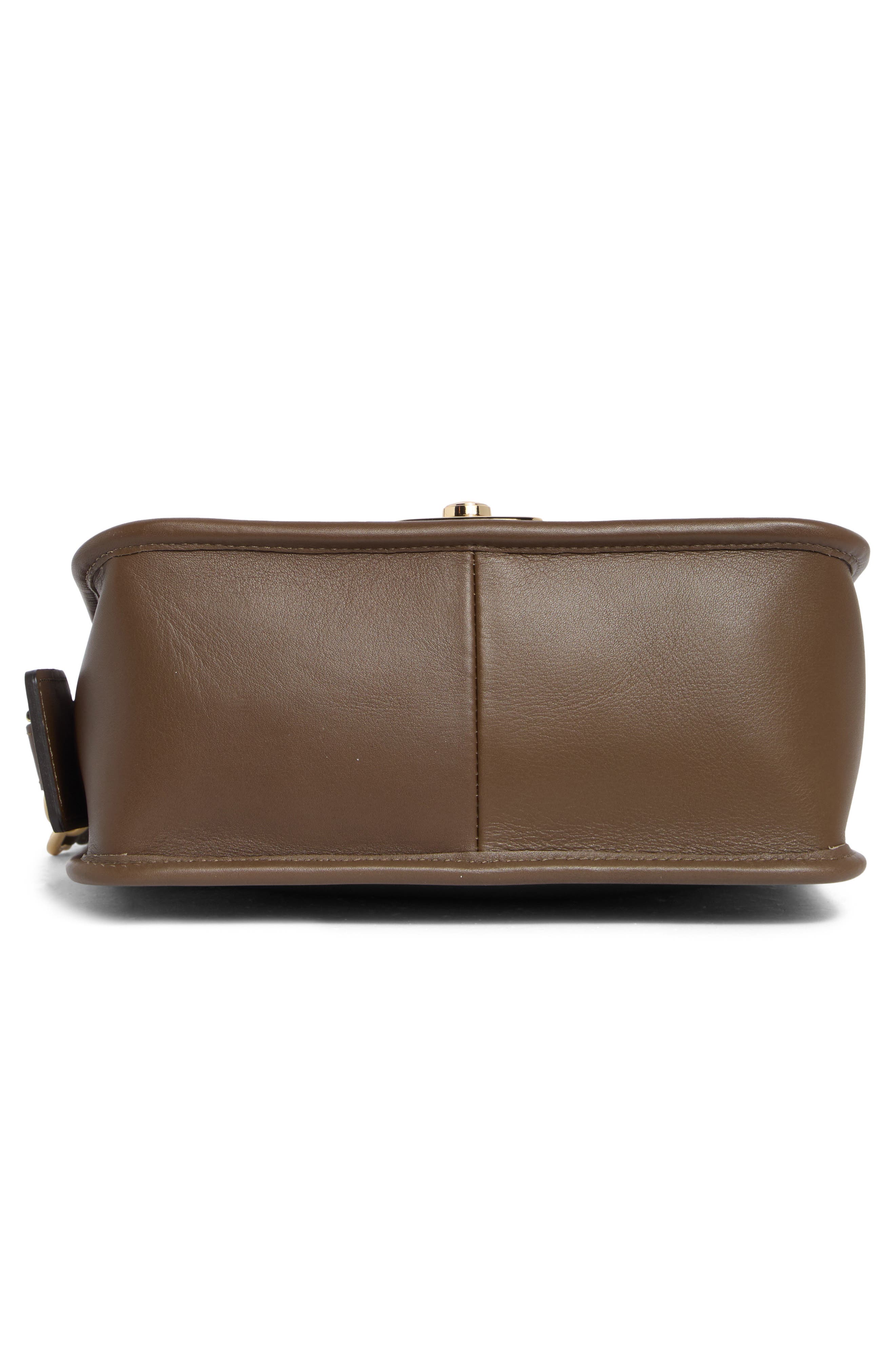Longchamp Mademoiselle Calfskin Leather Shoulder Bag, Alternate, color, Khaki