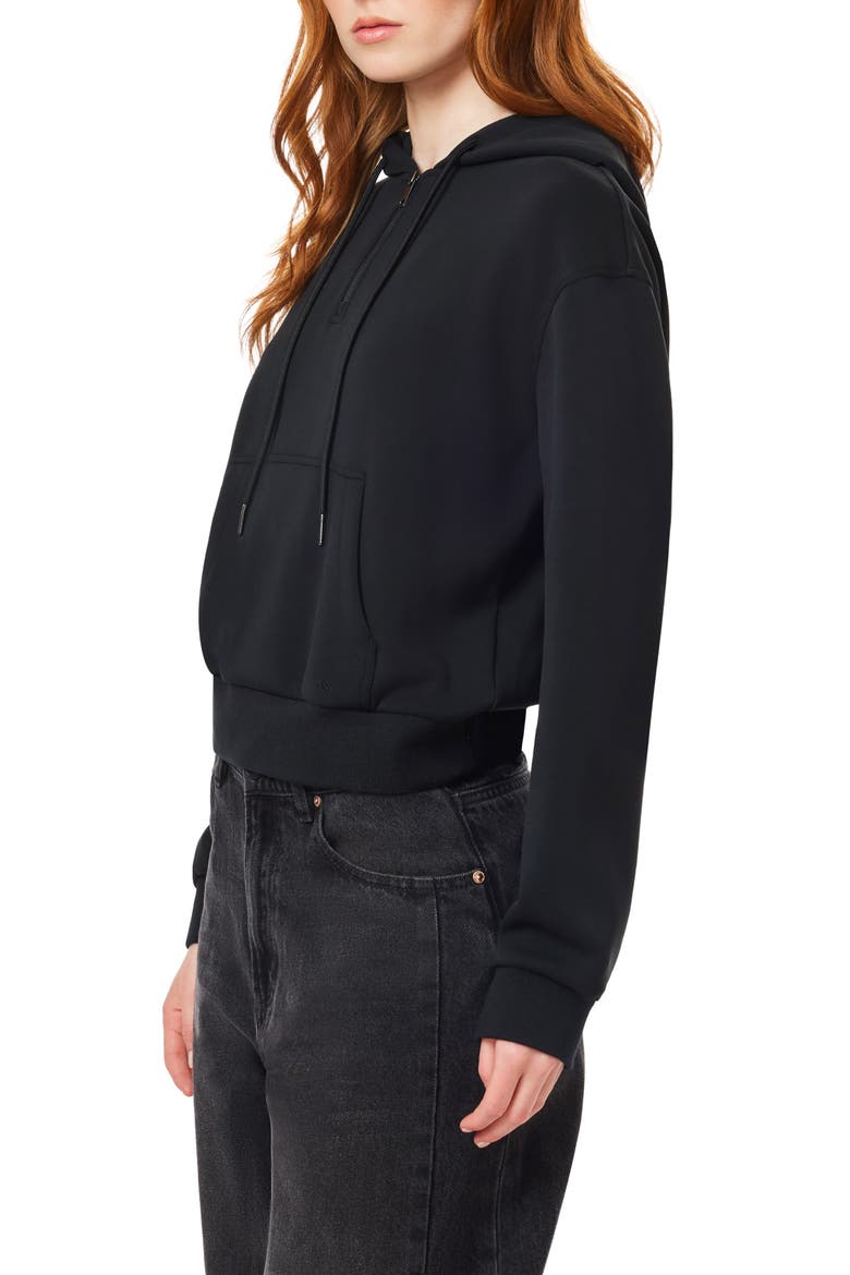 Quarter-Zip Hoodie, Alternate, color, BLACK