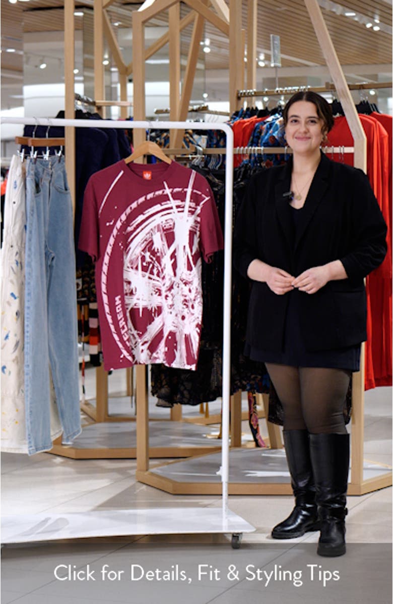 Oversize Chrome Graphic T-Shirt, sales video thumbnail