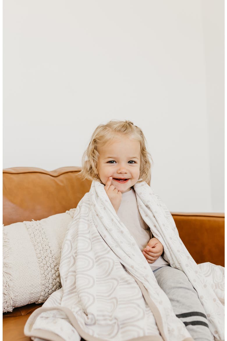 Reversible Print Swaddle Blanket, Alternate, color, BLISS