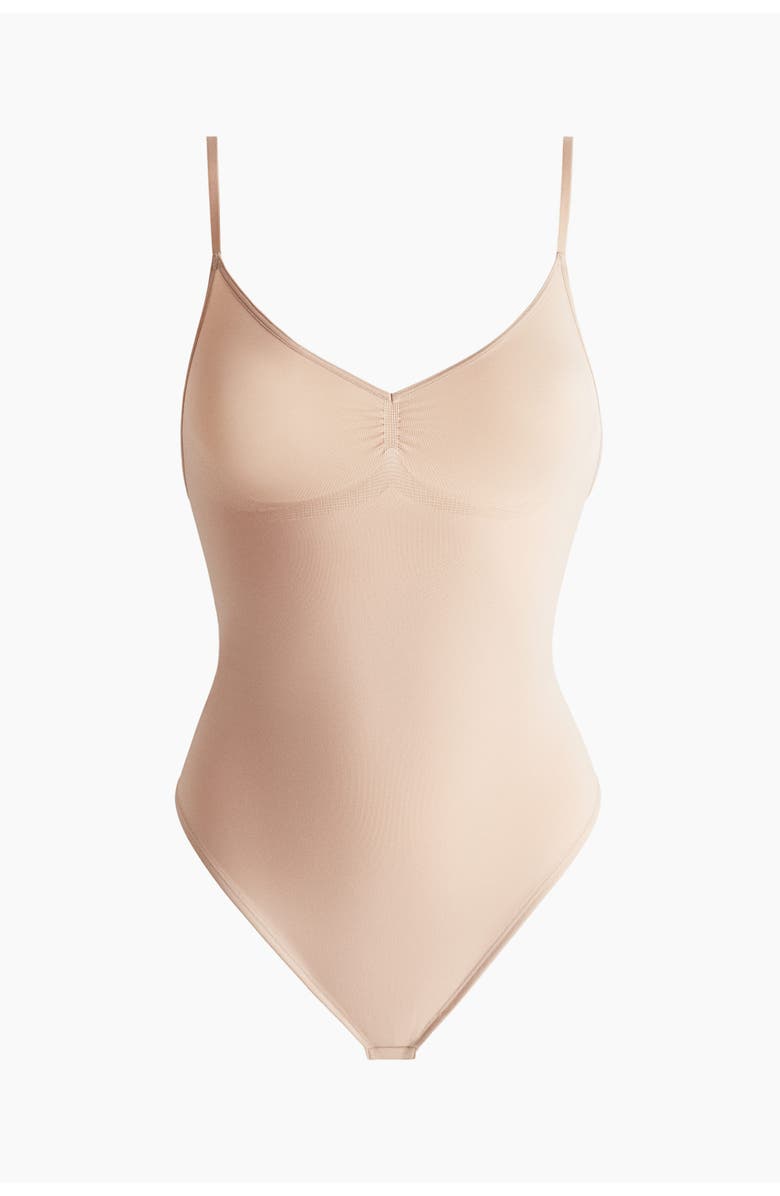 H&M Firm Shape Sculpting Thong Body, Main, color, Light Beige
