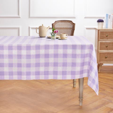 Linen Tablecloth - Buffalo Check