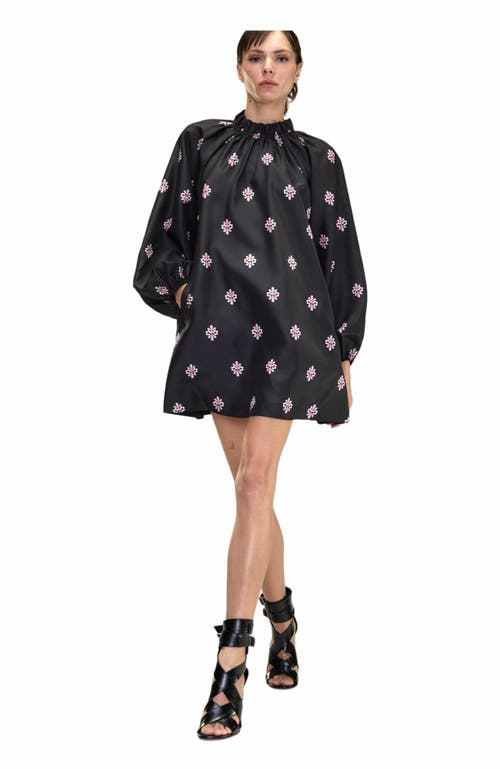 Cynthia Rowley Second Nature Kleid Aus Seidentaft In Black_multi