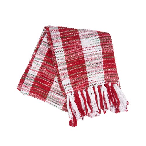 C & F Home C&f Home Christmas Woven Mélange Throw Blanket In Red