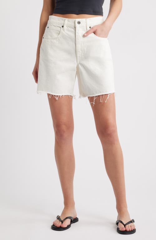 Slvrlake Sienna High Waist Cutoff Denim Shorts In White