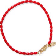 Clare V. Enamel Barrel Bead Bracelet