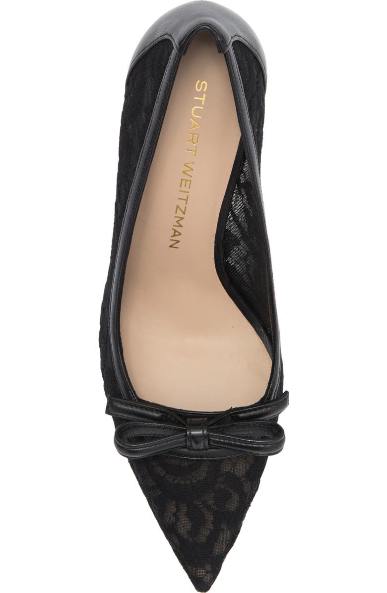 Stuart Weitzman Felicity Bow Pointed Toe Pump, Alternate, color,