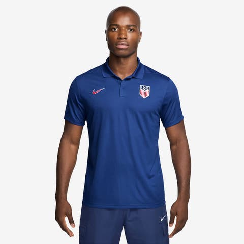 Men's Nike  Blue USMNT Victory Performance Polo