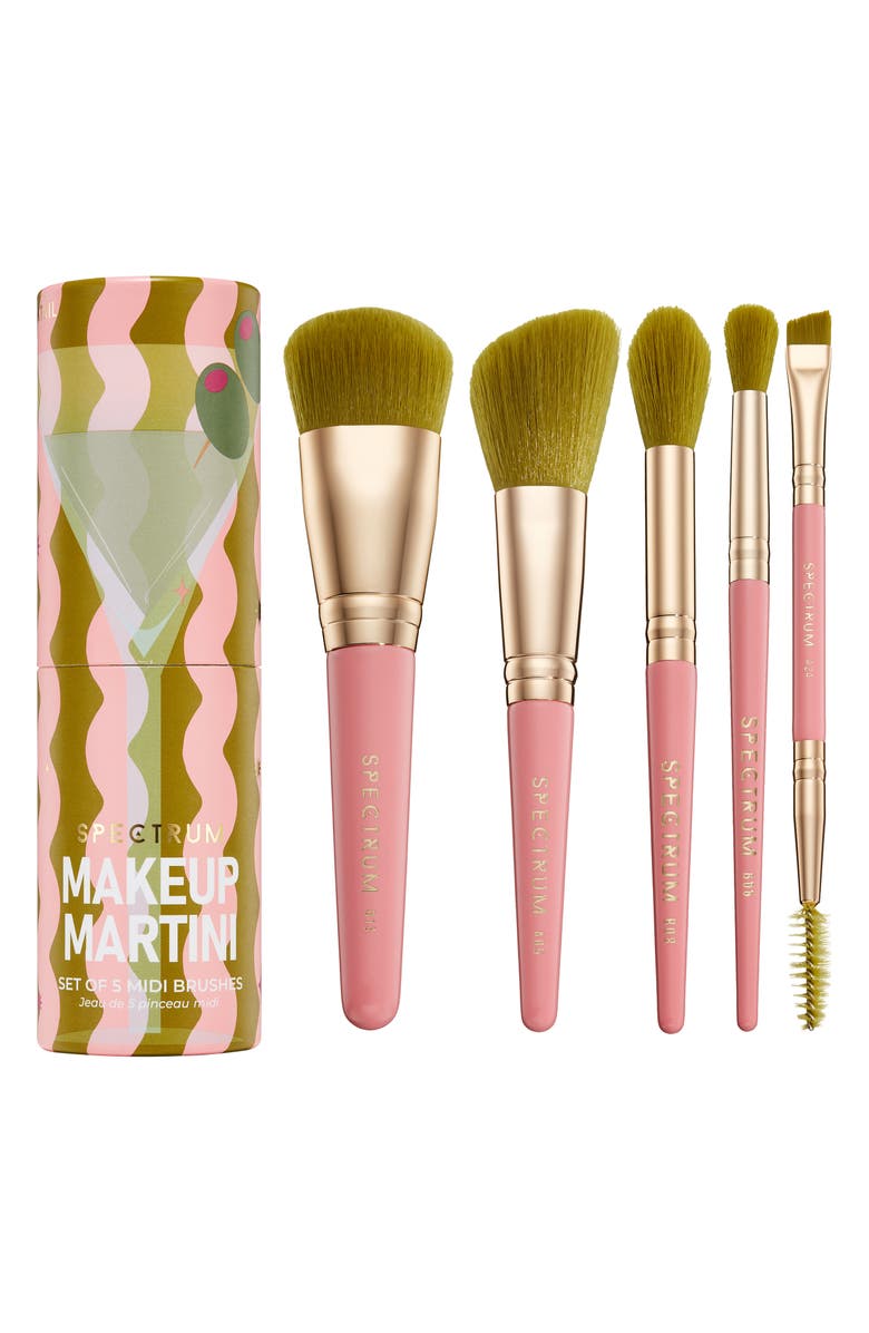 SPECTRUM Makeup Martini Cocktail 5-Piece Makeup Brush Set, Main, color, 