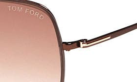 Женские солнцезащитные очки TOM FORD Colette 63mm Oversized Sunglasses — фото 4