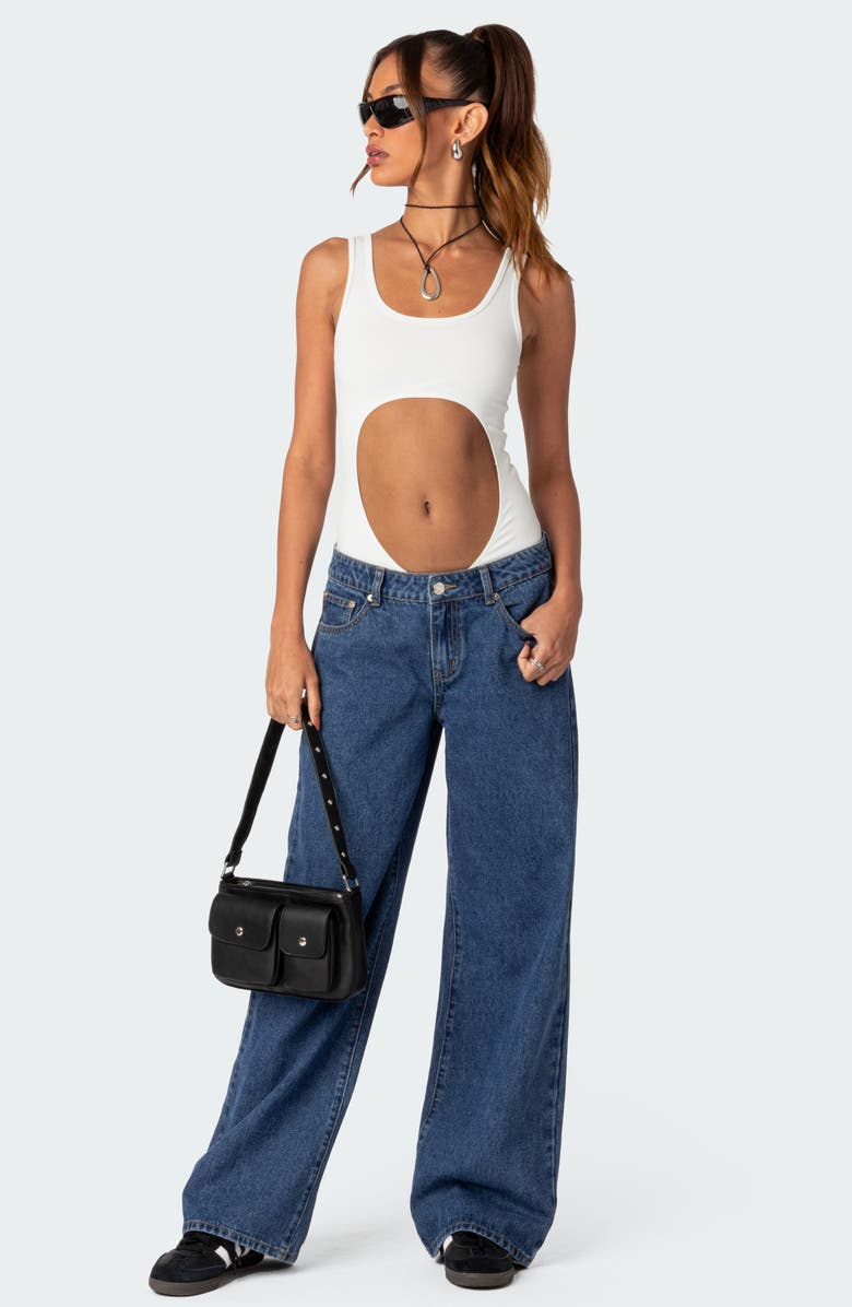 EDIKTED Azura Cutout Bodysuit, Alternate, color,