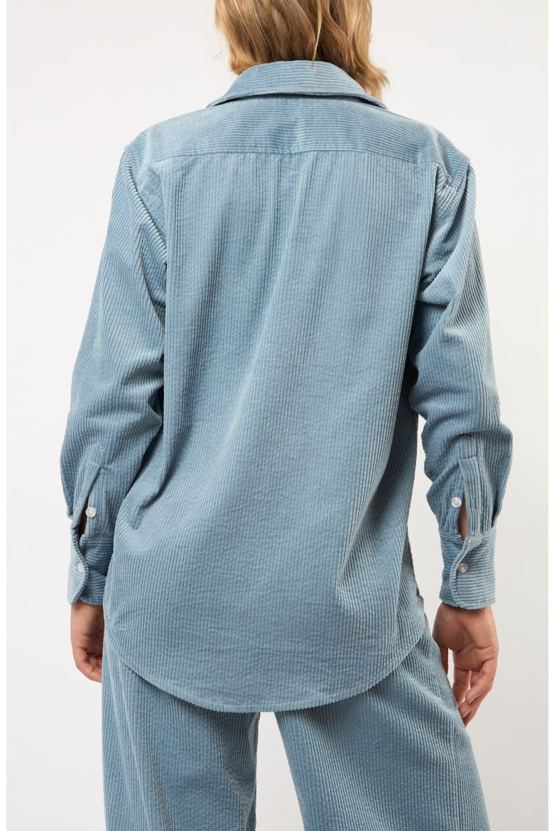 The Odyssey Relaxed Button-Up Corduroy Shirt, Alternate, color, BLUE