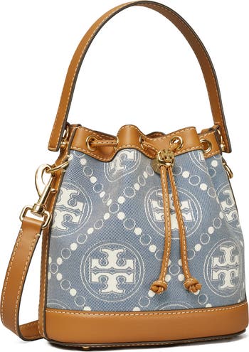 Tory Burch T Monogram Denim Bucket Bag | Nordstrom