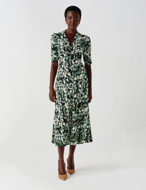 Mia Crepe Midi Tea Dress