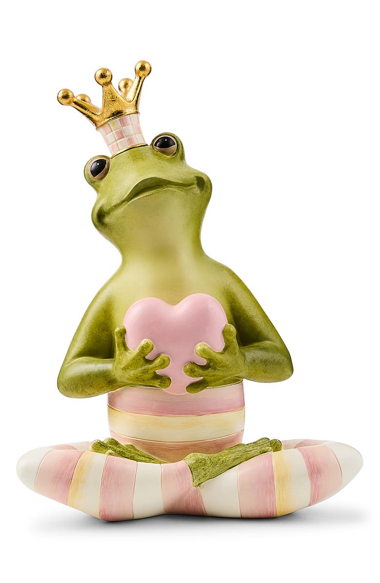 MACKENZIE CHILDS Rosy Fergal the Frog with Heart, Main, color, Rosy