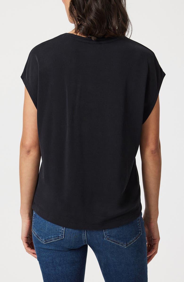 Mavi Jeans Dolman Sleeve V-Neck Top, Alternate, color, Black