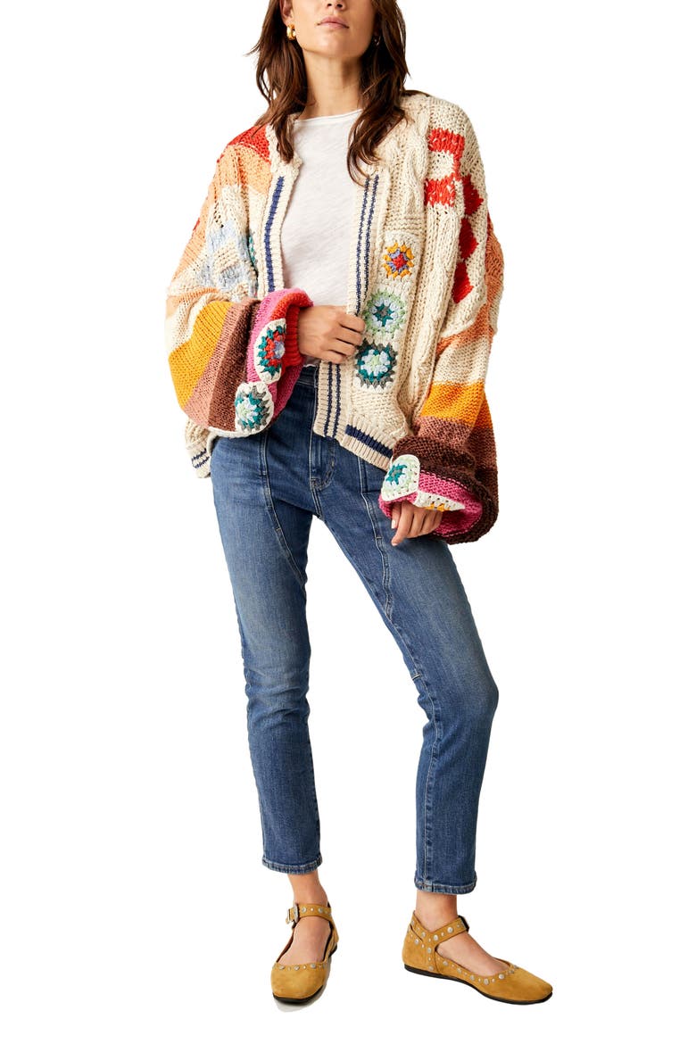 Clear Skies Cardigan, Alternate, color, CREAM COMBO