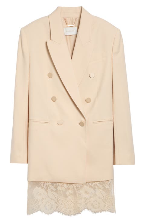Valiant Lace Trim Stretch Wool Jacket