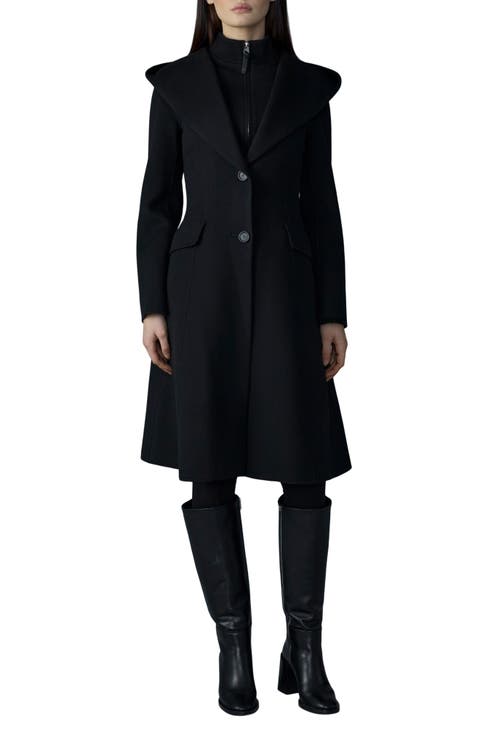 Hooded Coat with Removable Bib