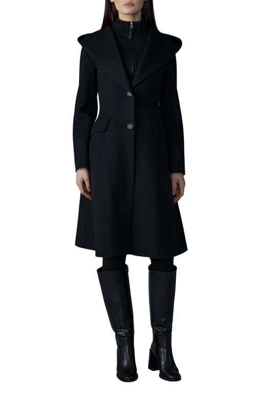 Mackage Hooded Coat With Removable Bib In Black