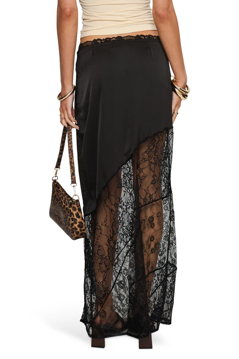 Castelli Lace Maxi Skirt, Alternate, color, BLACK