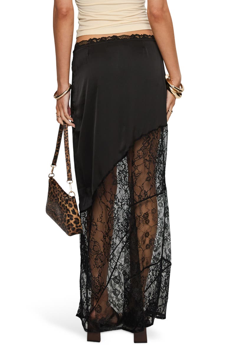 Princess Polly Castelli Lace Maxi Skirt, Alternate, color, Black