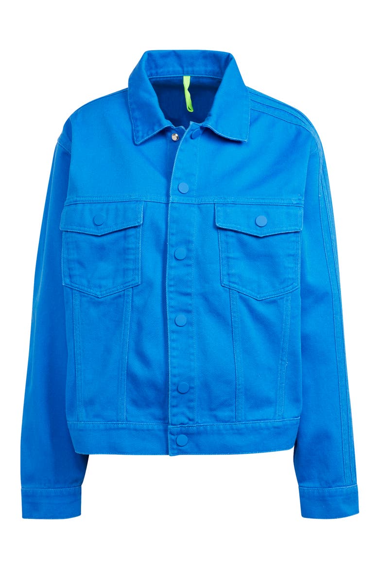 x KSENIASCHNAIDER 3-Stripes Dyed Cotton Twill Jacket, Alternate, color, BLUE