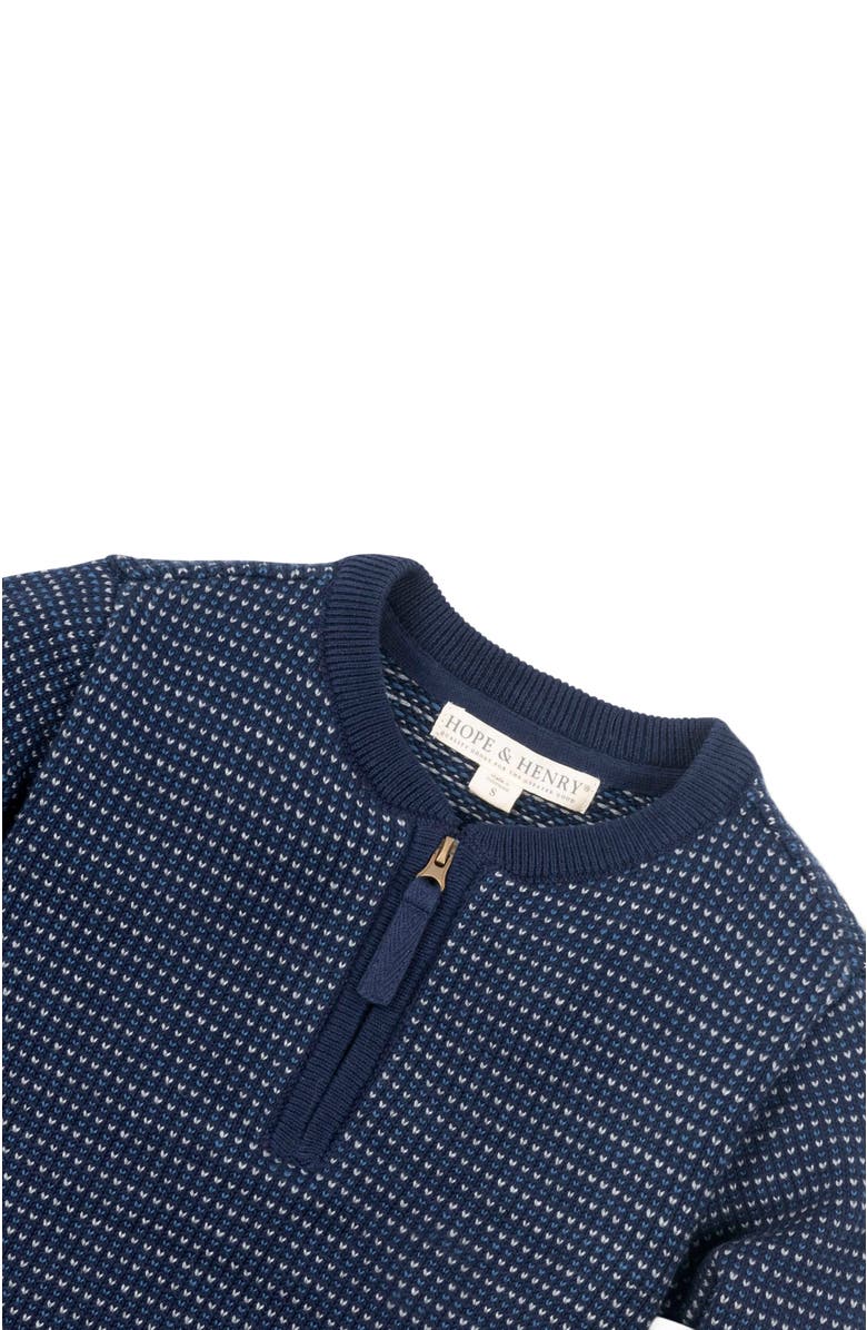 Hope 
Henry Baby Boys
 Sweater Henley with Zipper, Infant, Alternate, color, Navy Birds Eye