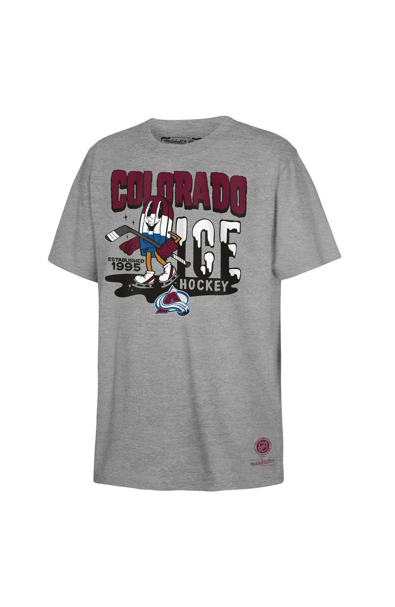 Mitchell & Ness Youth Mitchell & Ness Gray Colorado Avalanche Popsicle T-Shirt, Main, color, Gray