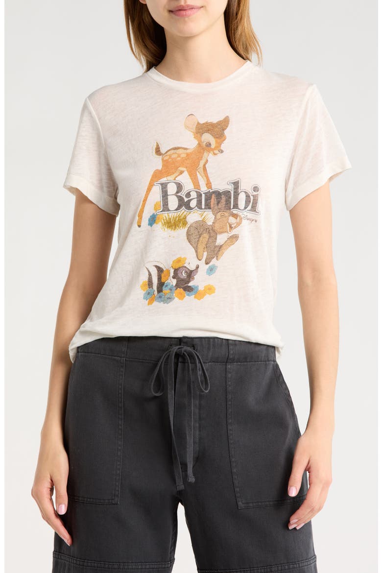 Bambi Graphic T-Shirt, Main, color, VINTAGE WHITE