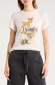 Re/Done Bambi Graphic T-Shirt